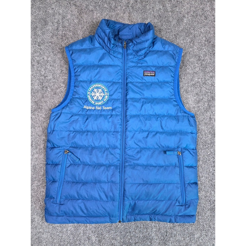 Patagonia Kids Down Sweater Vest XL 14 Stevens Pass Leavenworth Ski Club PNW